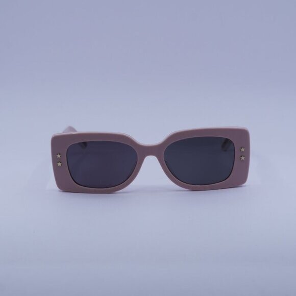 Dior DIORPACIFIC S1U 40A0 Sunglasses Pink/White Rectangle Frame, Grey Lenses main image 5